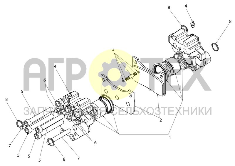 Суппорт тормозной 66mm (88665782F) (№3 на схеме)